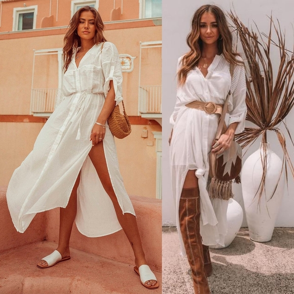 New spell designs linda shirt dress white S/M rare - Picture 3 of 16